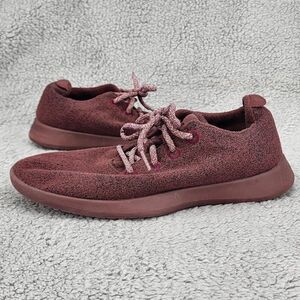 Allbirds Wool Runners Mens Running Shoes Sz 10 Maroon Lace Up Athletic Sneakers